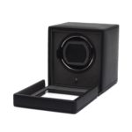 Wolf Cub Watch Winder with Cover in black