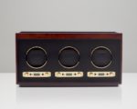 Wolf Meridian Triple Watch Winder in Burlwood