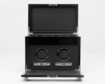 Wolf Savoy Double Watch Winder with Storage in Black.