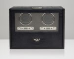 Wolf Blake Double Watch Winder in Black Teju Lizard