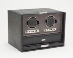 Wolf Blake Double Watch Winder in Black Teju Lizard