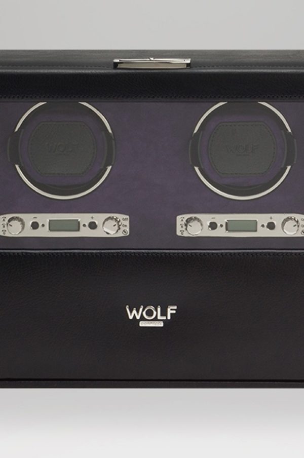 Wolf Blake Double Watch Winder in Black