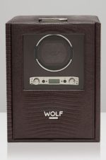 Wolf Blake Watch Winder in Brown Teju Lizard