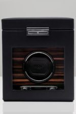 Wolf Roadster Watch Winder with Storage in Black