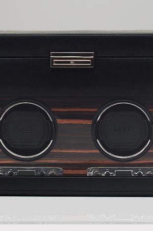 Wolf Roadster Double Watch Winder with Storage in Black