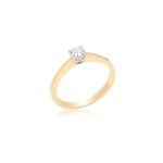 18ct Yellow Gold Billaint Cut Diamond (0.30) Solitaire Ring