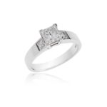 18ct white gold princess cut diamond ring