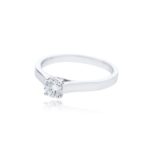 18ct White gold brilliant cut diamond ring