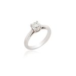 Platinum brilliant cut diamond ring