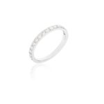 Platinum ladies princess cut dimaond half eternity ring.