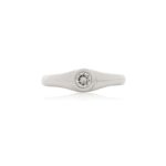 18ct White gold brilliant cut rubover setting diamond