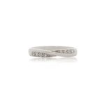 Platinum ladies brilliant cut diamond set wedding band