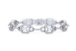 18ct White Gold Fancy Diamond Bracelet.