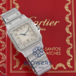 Cartier steel curved Santos