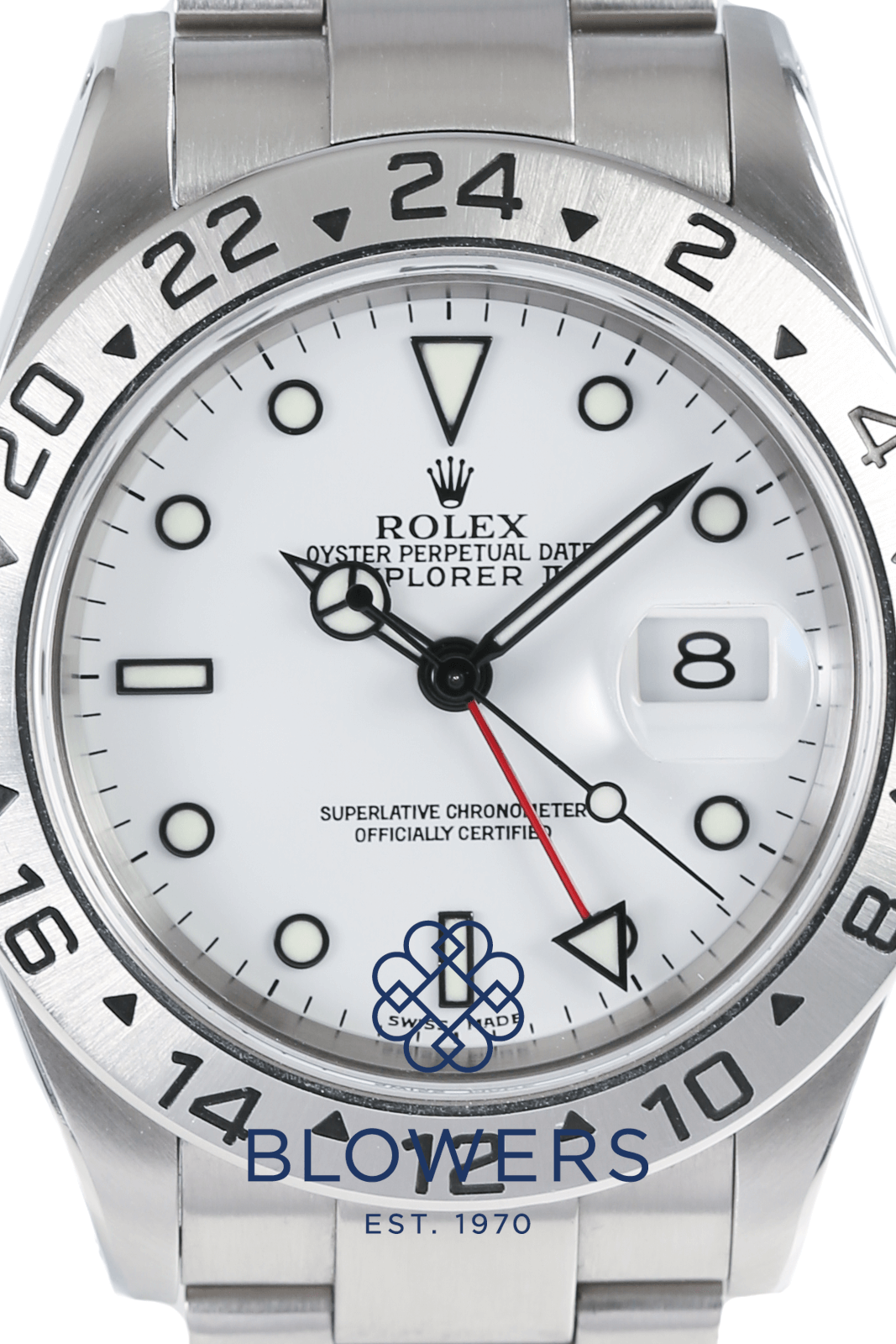 Rolex explorer ii hot sale white face